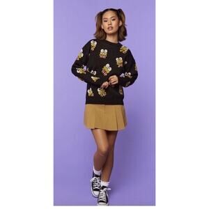 Keroppi Frog Black Sweater Hello Kitty Forever 21 Size S Small